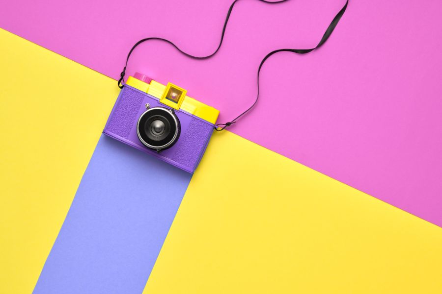 Tips to revitalise your social media world - pop art style image of camera